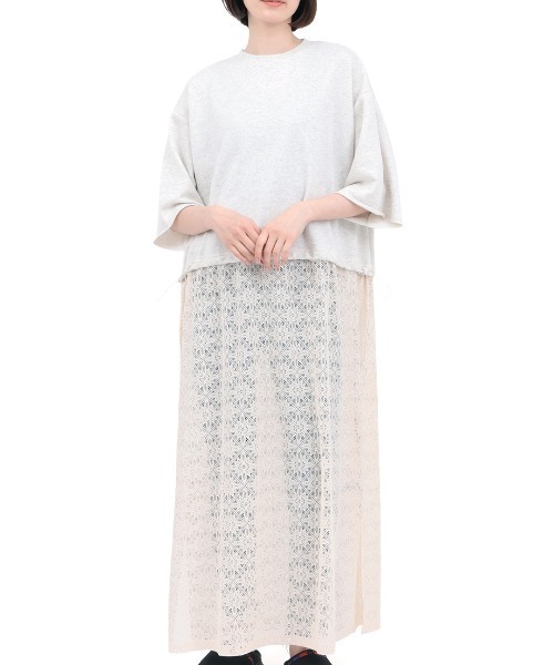 チチカカ（チチカカ）の「Orale! フラワーレースドッキングワンピース（ワンピース・レディース・チャコールグレー/ライトグレー/ブルー・FREE）」の15枚目の写真