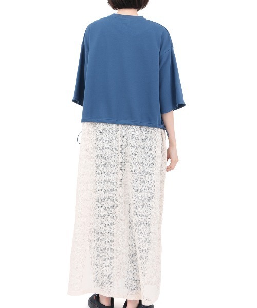 チチカカ（チチカカ）の「Orale! フラワーレースドッキングワンピース（ワンピース・レディース・チャコールグレー/ライトグレー/ブルー・FREE）」の7枚目の写真