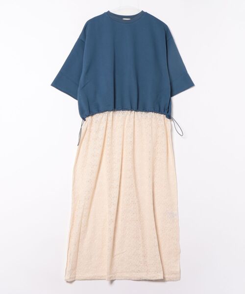 チチカカ（チチカカ）の「Orale! フラワーレースドッキングワンピース（ワンピース・レディース・チャコールグレー/ライトグレー/ブルー・FREE）」の20枚目の写真