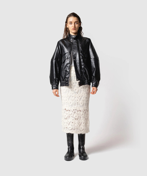 muller of yoshiokubo(ミュラーオブヨシオクボ)の「muller of yoshiokubo ミュラーオブヨシオクボ / MOHAIR LACE SKIRT モヘアレーススカート / MLF25803(スカート・レディース・アイボリー・38)」の2枚目の写真