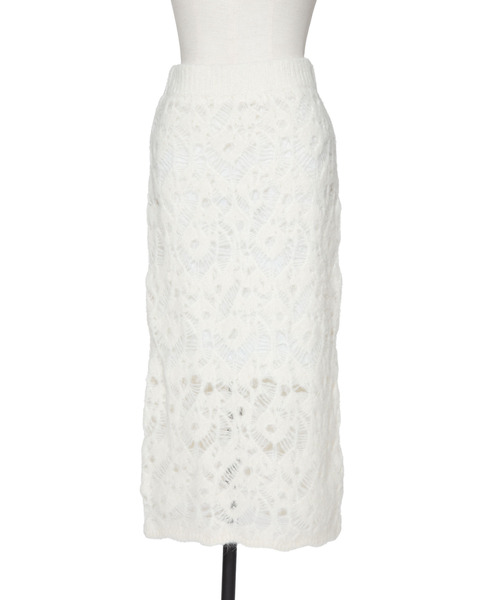 muller of yoshiokubo(ミュラーオブヨシオクボ)の「muller of yoshiokubo ミュラーオブヨシオクボ / MOHAIR LACE SKIRT モヘアレーススカート / MLF25803(スカート・レディース・アイボリー・38)」の5枚目の写真