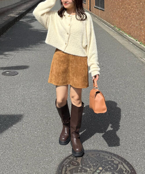 FREE'S MART（フリーズマート）の「前後２ＷＡＹショートシャギー短丈ニット（ニット/セーター・レディース・ボルドー/ホワイト/ネイビー/イエロー・FREE）」の18枚目の写真