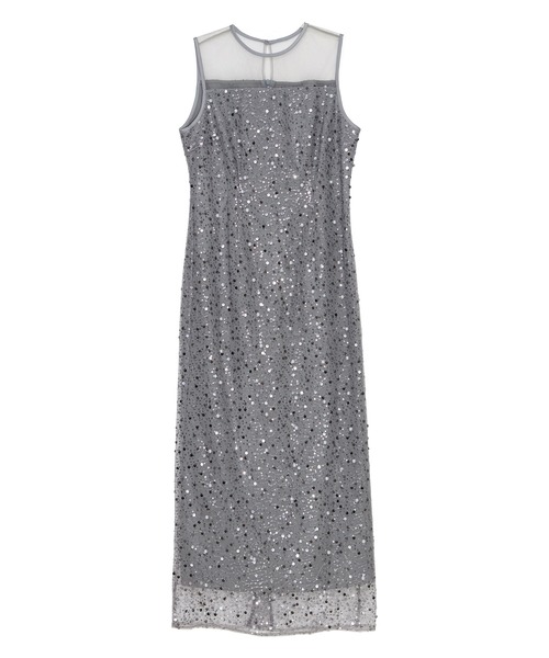 セール】【LEJA】スパンコールパールミックスボレロIラインワンピース