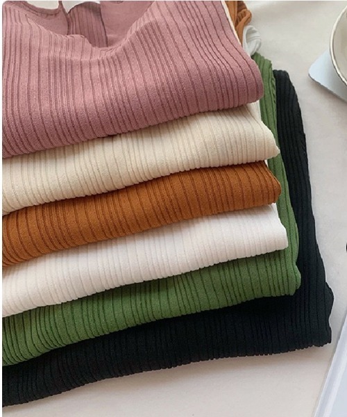 Beststore(ベストストア)の「フロント開き Vネック ニットトップス 長袖(ニット/セーター・レディース・ピンク/グリーン/ホワイト/ブラウン系その他/ライトベージュ/ブラック・FREE)」の12枚目の写真