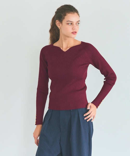 ido5319LCZ袖リブHネック伸縮RED起毛5ｘ3ｍｍSDオーダー料込 袖リブワイドハイネックニット｜Liesse（リエス）｜商品詳細