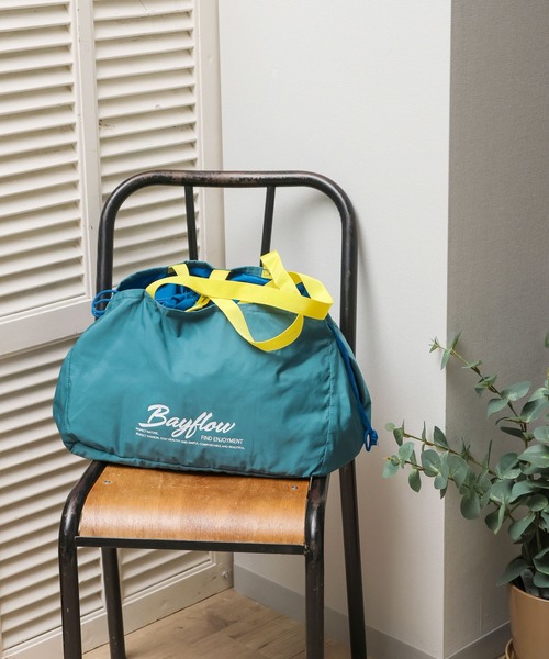 BAYFLOW（ベイフロー）の「[パッカブル仕様]BF保冷レジカゴバッグ / ビックトートバッグ / 大容量（トートバッグ・レディース・グレー系/ブラック系/ブルー系/オレンジ系・ONESIZE）」の4枚目の写真