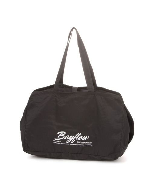 BAYFLOW（ベイフロー）の「[パッカブル仕様]BF保冷レジカゴバッグ / ビックトートバッグ / 大容量（トートバッグ・レディース・グレー系/ブラック系/ブルー系/オレンジ系・ONESIZE）」の5枚目の写真