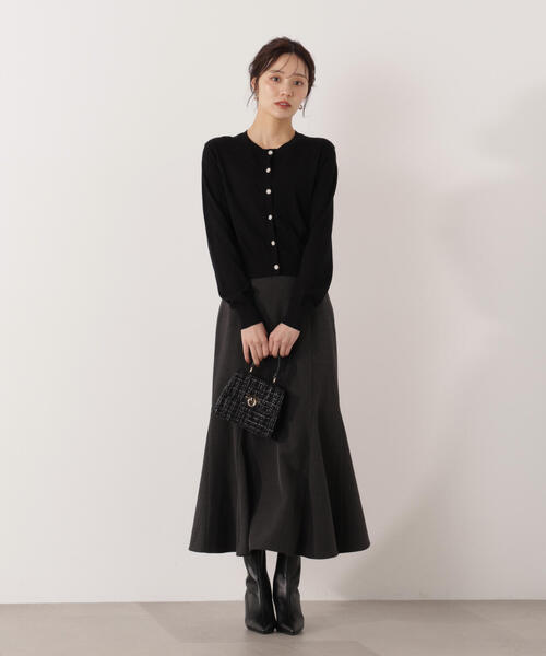 PROPORTION BODY DRESSING(プロポーションボディドレッシング)の「<ウォッシャブル>キラ釦カーディガン / 1215274901(カーディガン/ボレロ・レディース・ホワイト系その他/ボルドー/ピンク/ブラック・FREE)」の8枚目の写真