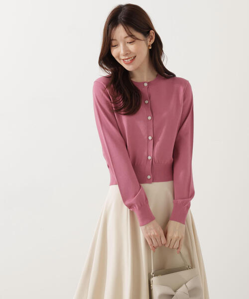 PROPORTION BODY DRESSING(プロポーションボディドレッシング)の「<ウォッシャブル>キラ釦カーディガン / 1215274901(カーディガン/ボレロ・レディース・ホワイト系その他/ボルドー/ピンク/ブラック・FREE)」の15枚目の写真