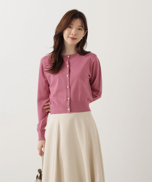 PROPORTION BODY DRESSING(プロポーションボディドレッシング)の「<ウォッシャブル>キラ釦カーディガン / 1215274901(カーディガン/ボレロ・レディース・ホワイト系その他/ボルドー/ピンク/ブラック・FREE)」の19枚目の写真