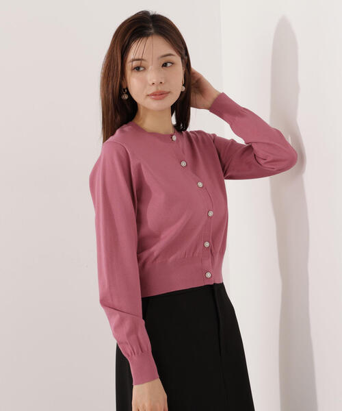 PROPORTION BODY DRESSING(プロポーションボディドレッシング)の「<ウォッシャブル>キラ釦カーディガン / 1215274901(カーディガン/ボレロ・レディース・ホワイト系その他/ボルドー/ピンク/ブラック・FREE)」の22枚目の写真