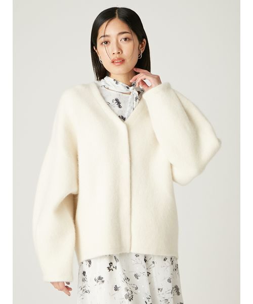 セール】ダブルフェイスラクーンカーディガン（カーディガン/ボレロ