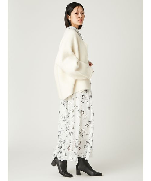 FRAY I.D（フレイアイディー）の「ダブルフェイスラクーンカーディガン（カーディガン/ボレロ・レディース・グレー/ライトブルー/ホワイト・F）」の18枚目の写真