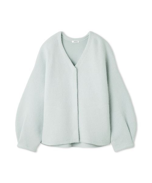 FRAY I.D（フレイアイディー）の「ダブルフェイスラクーンカーディガン（カーディガン/ボレロ・レディース・グレー/ライトブルー/ホワイト・F）」の21枚目の写真