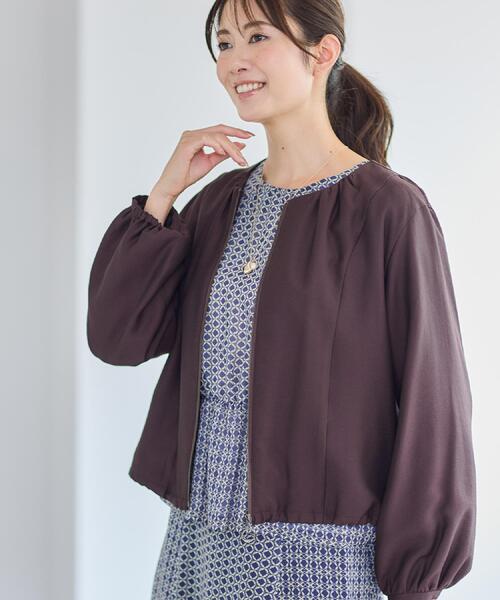 Reflect（リフレクト）の「【ライトアウター／ゆったり羽織れる／気軽な羽織りに◎】ライトブルゾン（ブルゾン・レディース・ブラック/ブラウン系その他/ライトベージュ・15 /17/05/07/09/11/13）」の2枚目の写真