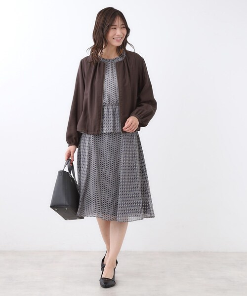 Reflect（リフレクト）の「【ライトアウター／ゆったり羽織れる／気軽な羽織りに◎】ライトブルゾン（ブルゾン・レディース・ブラック/ブラウン系その他/ライトベージュ・15 /17/05/07/09/11/13）」の6枚目の写真