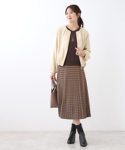 Reflect（リフレクト）の「【ライトアウター／ゆったり羽織れる／気軽な羽織りに◎】ライトブルゾン（ブルゾン・レディース・ブラック/ブラウン系その他/ライトベージュ・15 /17/05/07/09/11/13）」の10枚目の写真