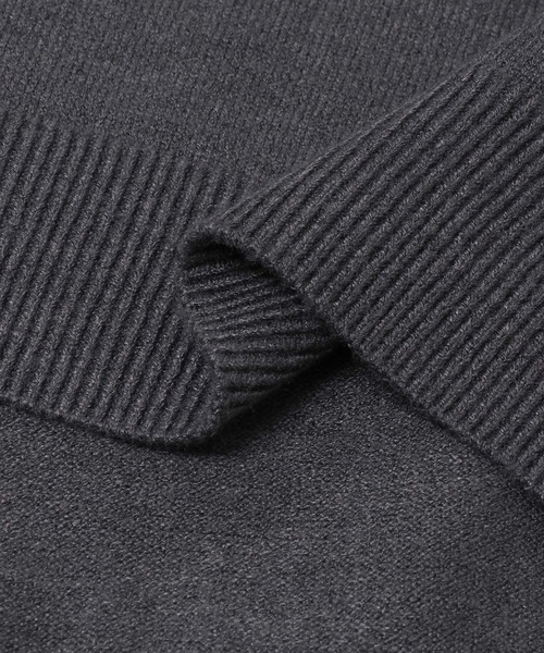SENSE OF PLACE by URBAN RESEARCH(センスオブプレイスバイアーバンリサーチ)の「『一部WEB限定カラー』『洗濯可/毛玉防止』ストレッチモックネックニット(ニット/セーター・メンズ・チャコールグレー/ベージュ/ミント/ネイビー/マスタード/ブラウン/レッド/アイボリー/ブラック・MEDIUM/LARGE)」の10枚目の写真