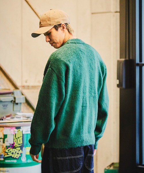 REMI RELIEF（レミレリーフ）の「REMI RELIEF　起毛ニットカーデ(無地) RN27353069（カーディガン/ボレロ・メンズ・グリーン/ブラック・MEDIUM/LARGE）」の18枚目の写真