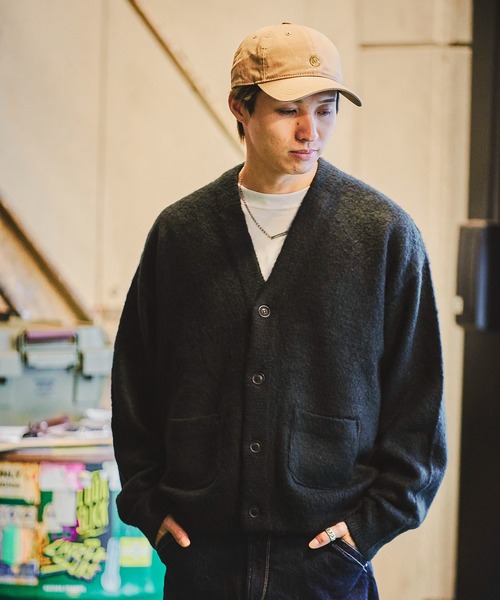 REMI RELIEF（レミレリーフ）の「REMI RELIEF　起毛ニットカーデ(無地) RN27353069（カーディガン/ボレロ・メンズ・グリーン/ブラック・MEDIUM/LARGE）」の19枚目の写真