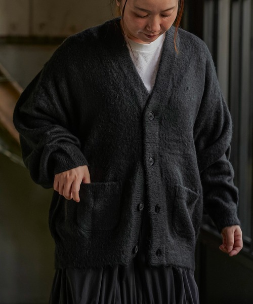 REMI RELIEF（レミレリーフ）の「REMI RELIEF　起毛ニットカーデ(無地) RN27353069（カーディガン/ボレロ・メンズ・グリーン/ブラック・MEDIUM/LARGE）」の13枚目の写真