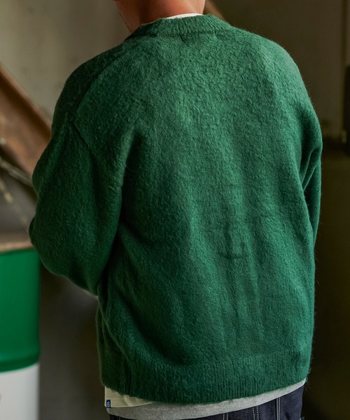 REMI RELIEF（レミレリーフ）の「REMI RELIEF　起毛ニットカーデ(無地) RN27353069（カーディガン/ボレロ・メンズ・グリーン/ブラック・MEDIUM/LARGE）」の15枚目の写真