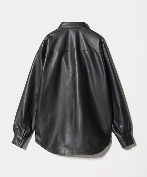UNITED ARROWS（ユナイテッドアローズ）の「シープレザー オーバーシャツ（その他アウター・メンズ・ブラック・M/S/L/XL）」の4枚目の写真