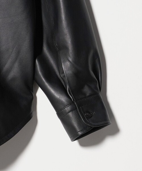 UNITED ARROWS（ユナイテッドアローズ）の「シープレザー オーバーシャツ（その他アウター・メンズ・ブラック・M/S/L/XL）」の6枚目の写真