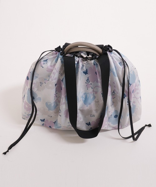 MOOMIN(ムーミン)の「MOOMIN ムーミン レインバッグカバー 2WAY 花とリトルミイ(エコバッグ/サブバッグ・レディース・ピンク/ブルー・FREE)」の4枚目の写真