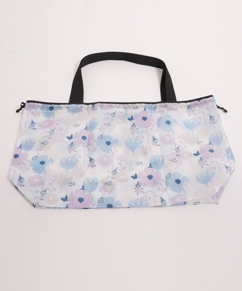 MOOMIN(ムーミン)の「MOOMIN ムーミン レインバッグカバー 2WAY 花とリトルミイ(エコバッグ/サブバッグ・レディース・ピンク/ブルー・FREE)」の3枚目の写真