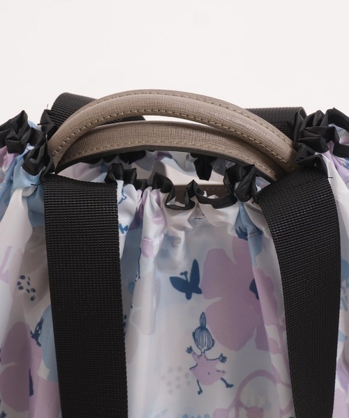 MOOMIN(ムーミン)の「MOOMIN ムーミン レインバッグカバー 2WAY 花とリトルミイ(エコバッグ/サブバッグ・レディース・ピンク/ブルー・FREE)」の6枚目の写真