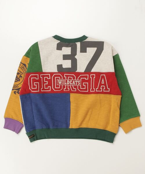 F.O.KIDS（エフオーキッズ）の「F.O.KIDS/エフオーキッズ リメイク風カレッジプルオーバー（スウェット・キッズ・ブラック/レインボー・120/130/140）」の7枚目の写真