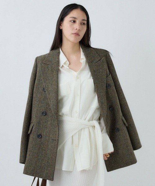 Chaos（カオス）の「Chaos(カオス)/ハリスダブルジャケット◆セットアップ可◆（テーラードジャケット・レディース・チャコールグレー/ブラウン系その他・FREE）」の4枚目の写真