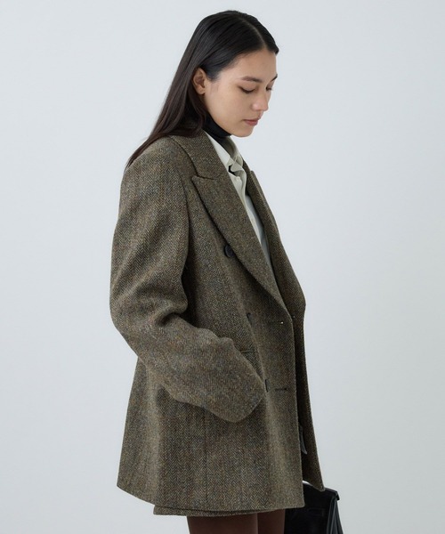 Chaos（カオス）の「Chaos(カオス)/ハリスダブルジャケット◆セットアップ可◆（テーラードジャケット・レディース・チャコールグレー/ブラウン系その他・FREE）」の5枚目の写真