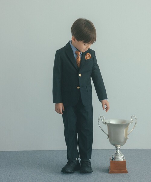 green label relaxing（グリーンレーベルリラクシング）の「TRW ソリッド パンツ / キッズ 110cm-130cm（スーツパンツ・キッズ・ネイビー・130cm/120cm/110cm）」の14枚目の写真