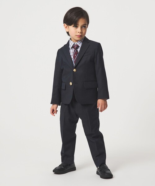 green label relaxing（グリーンレーベルリラクシング）の「TRW ソリッド パンツ / キッズ 110cm-130cm（スーツパンツ・キッズ・ネイビー・130cm/120cm/110cm）」の12枚目の写真