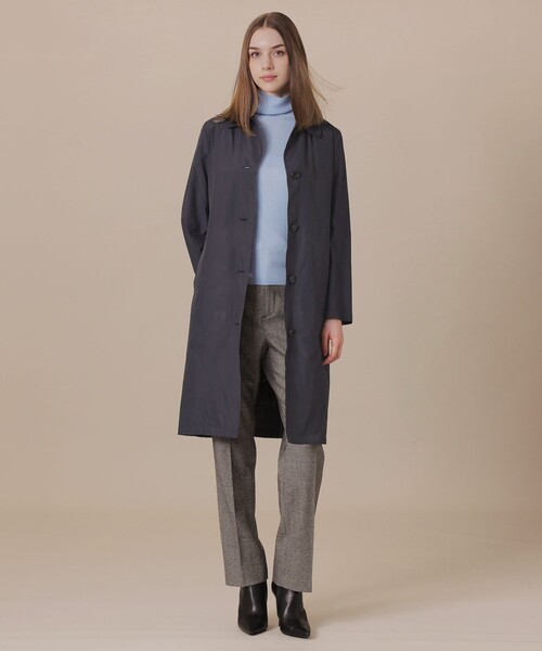 MACKINTOSH LONDON（マッキントッシュ ロンドン）の「【BANTON/バントン】パウダータフタステンカラーコート（ステンカラーコート・レディース・ブラウン/ネイビー・38/40）」の4枚目の写真