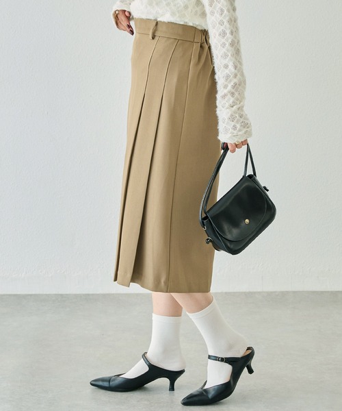 タックプリーツミディスカート（スカート）｜LAVEANGE（ラビアンジェ