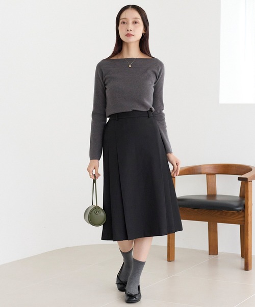 タックプリーツミディスカート（スカート）｜LAVEANGE（ラビアンジェ