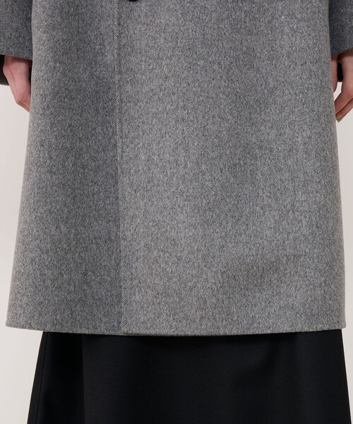 ダブルフェイス カラーレストレンチコート（ノーカラーコート