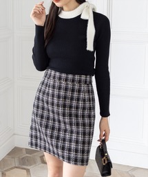 clear | 配色リボンニットトップス[着回し力抜群 ガーリー]≪AW新作≫(ニット/セーター)