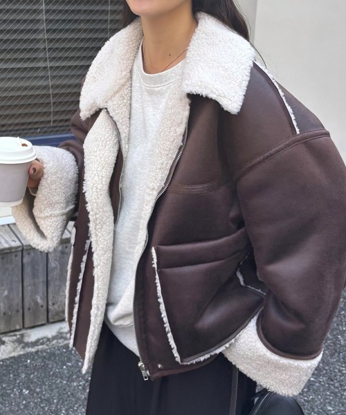 セール】フェイクスエードムートンブルゾン（ブルゾン）｜COLONY 2139