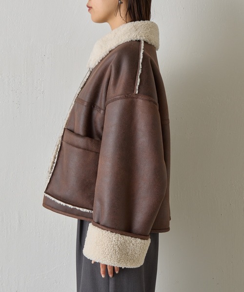 セール】フェイクスエードムートンブルゾン（ブルゾン）｜COLONY 2139