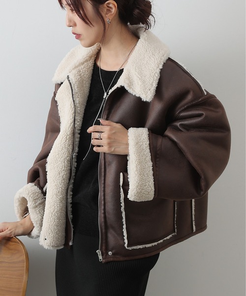 セール】フェイクスエードムートンブルゾン（ブルゾン）｜COLONY 2139