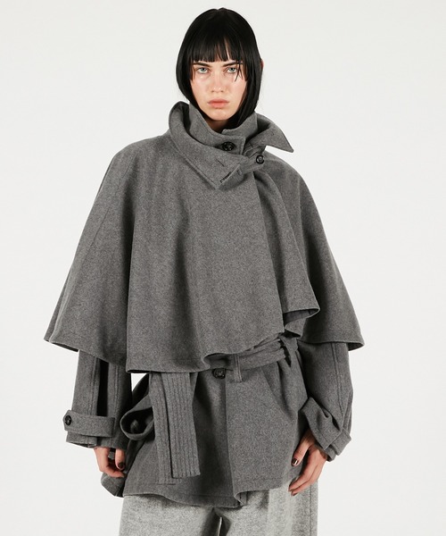 ウールケープショートコート / Wool Cape Short Coat（その他アウター