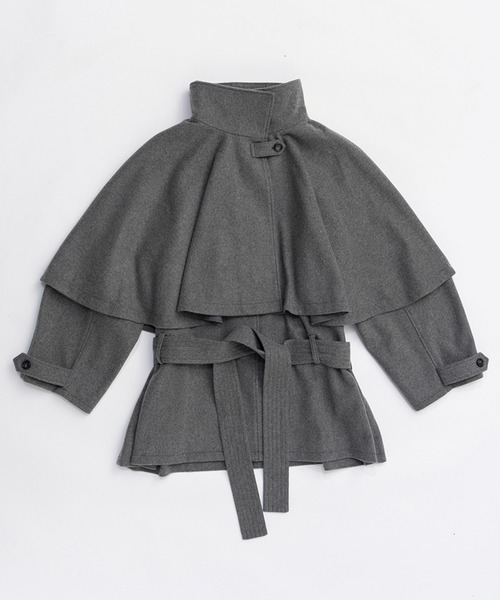 ウールケープショートコート / Wool Cape Short Coat（その他アウター