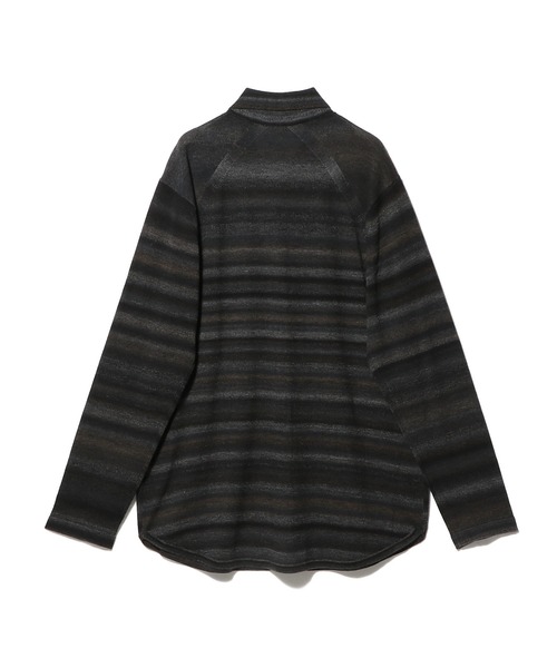 ESTNATION(エストネーション)の「ESTNATION / グラデーション ニットシャツ(シャツ/ブラウス・メンズ・ブラックミックス・FREE)」の6枚目の写真