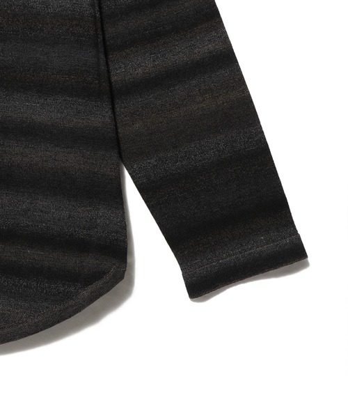 ESTNATION(エストネーション)の「ESTNATION / グラデーション ニットシャツ(シャツ/ブラウス・メンズ・ブラックミックス・FREE)」の8枚目の写真