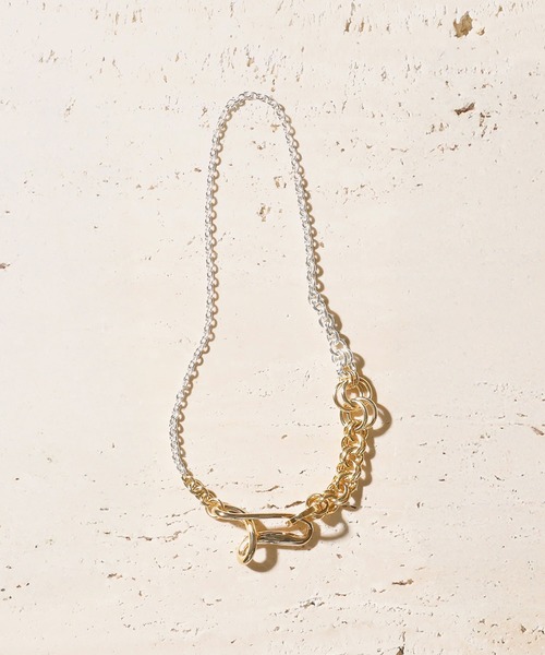 Soierie(ソワリー)の「ストリーム ネックレス / Stream necklace(ネックレス・レディース・シルバー/シルバー×ゴールド・FREE)」の1枚目の写真
