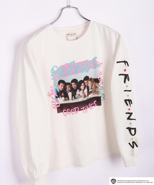 WESTSEA(ウエストシー)の「FRIENDS フォトプリント ロゴ ロンT(Tシャツ/カットソー・メンズ・ホワイト/ブラック・M/L/XL)」の1枚目の写真